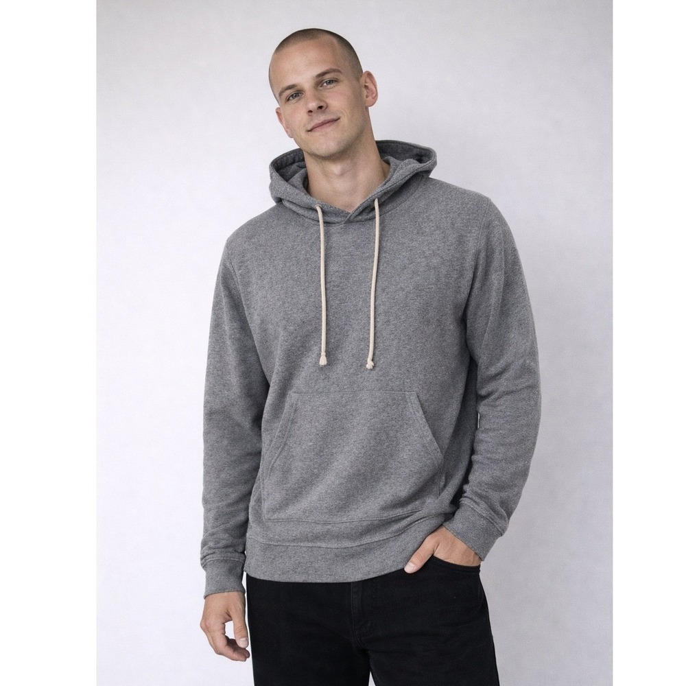 NWOT John Elliott Kake Mock Hoodie Gray Mens 1‎ Small Pullover Sweatshirt USA